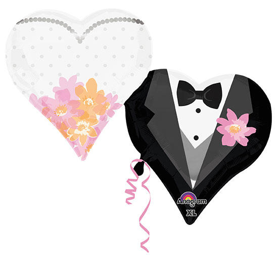 Liebe Hochzeit Ballon Braut und Brätigam