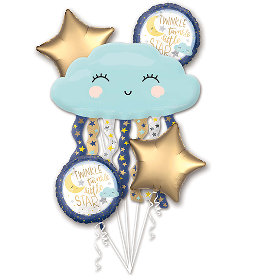 Motto Ballon Wolken Sterne